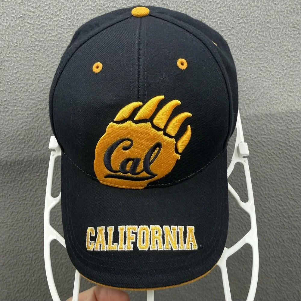 Vintage‎ California Golden Bears Hat Cap Strap Back Mens One Size Blue NCAA 90s